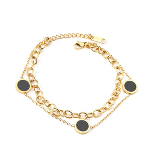 PULSERA BAMBI DOBLE CADENA BLACK